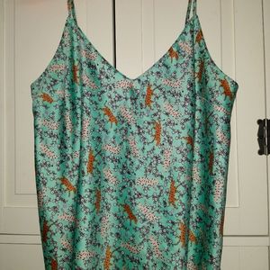 NWOT VS Sz M Satin Tiger Print Satin Cami